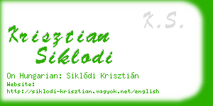 krisztian siklodi business card