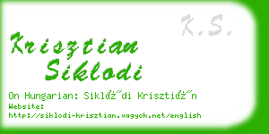 krisztian siklodi business card